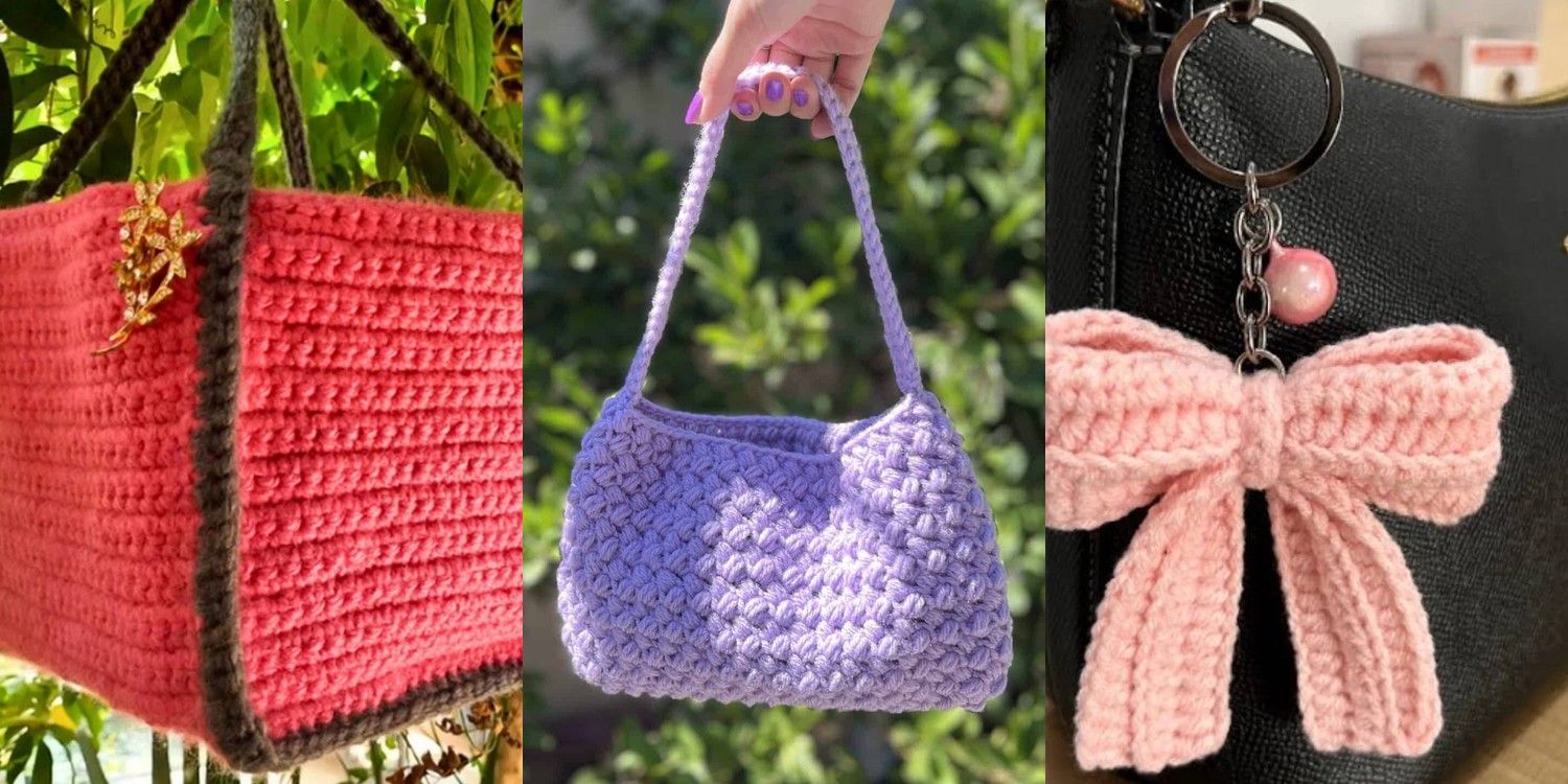 22 Puff Stitch Crochet Bags