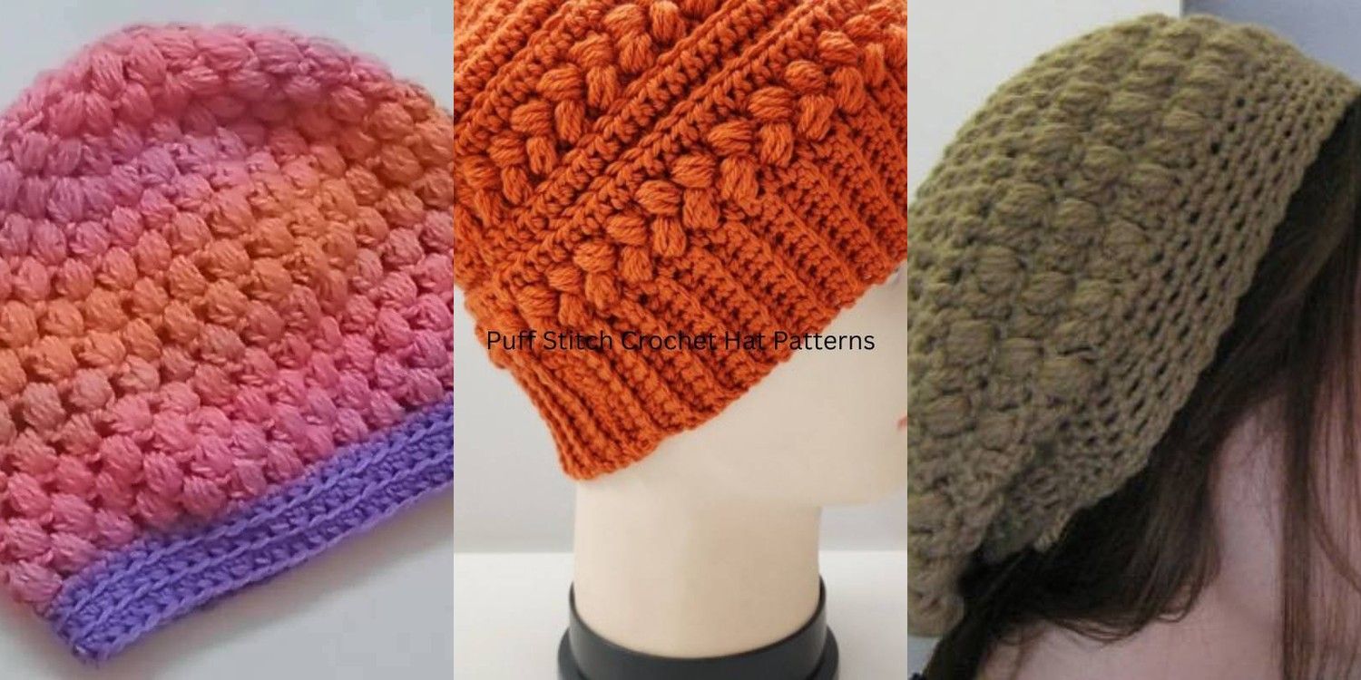 37 Puff Stitch Crochet Beanies