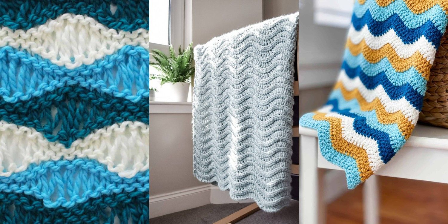 33 Ripple Knit Blanket Patterns