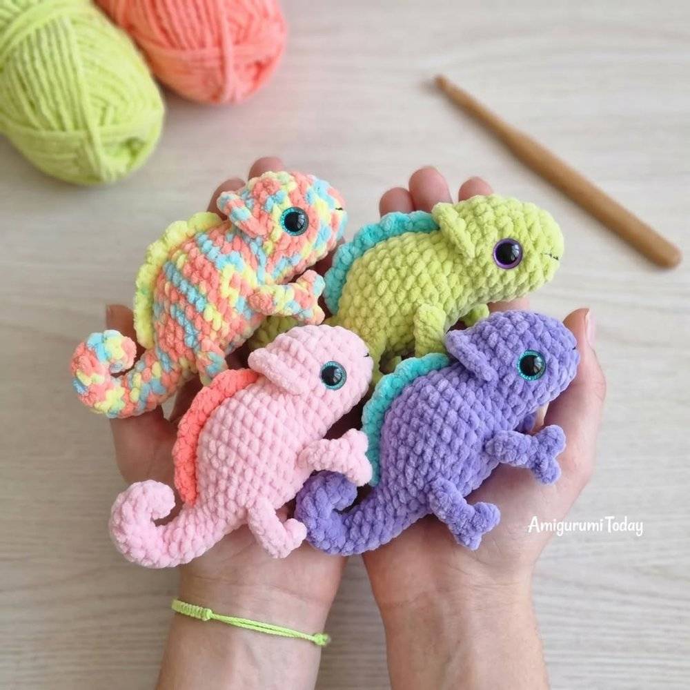 Adorable Amigurumi Chameleon Crochet Toys