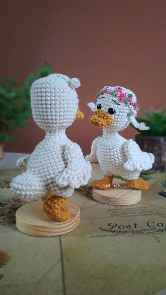Adorable Amigurumi Goose Duo