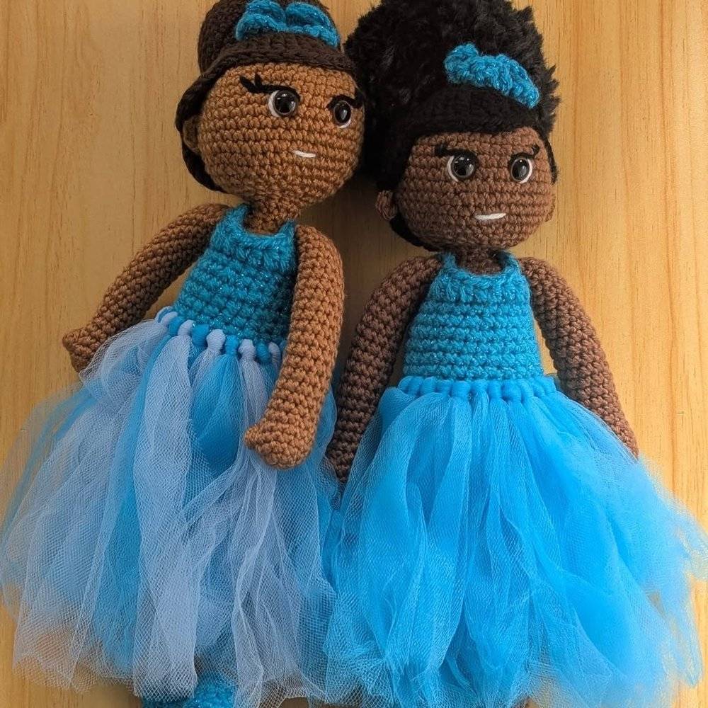 Adorable Crochet Ballerina Doll with Tulle Skirt