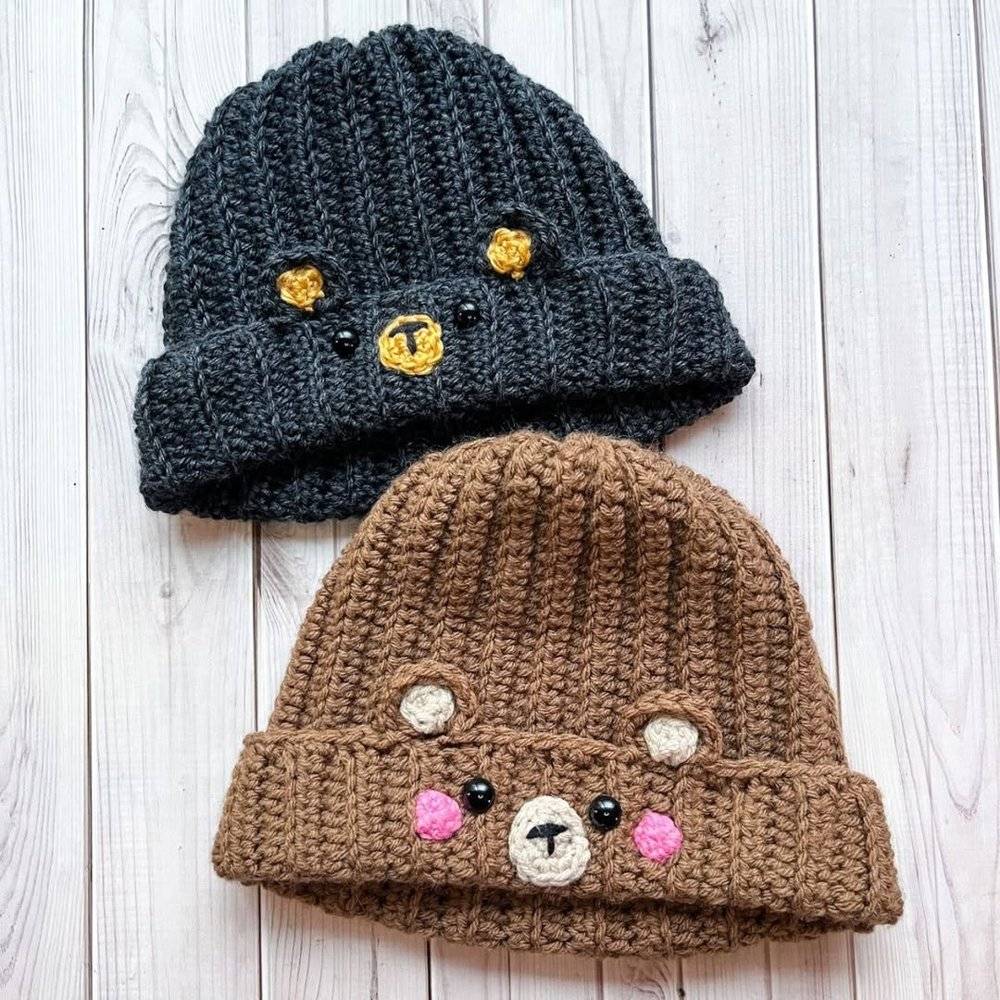 Adorable Crochet Bear Beanies