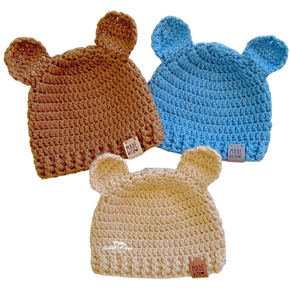 Adorable Crochet Bear Hat with Cute Ears