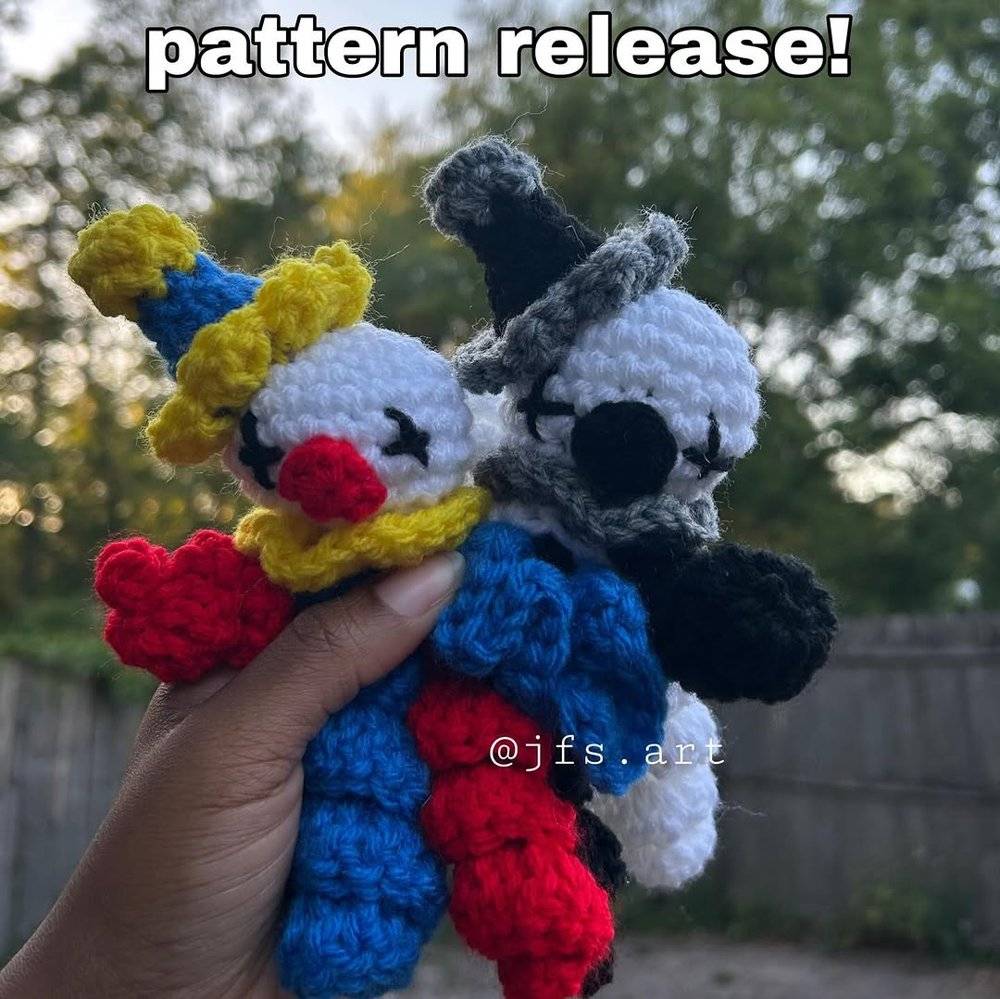 Adorable Crochet Clown Amigurumi Figures