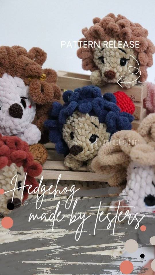 Adorable Crochet Hedgehog Fidget Toys