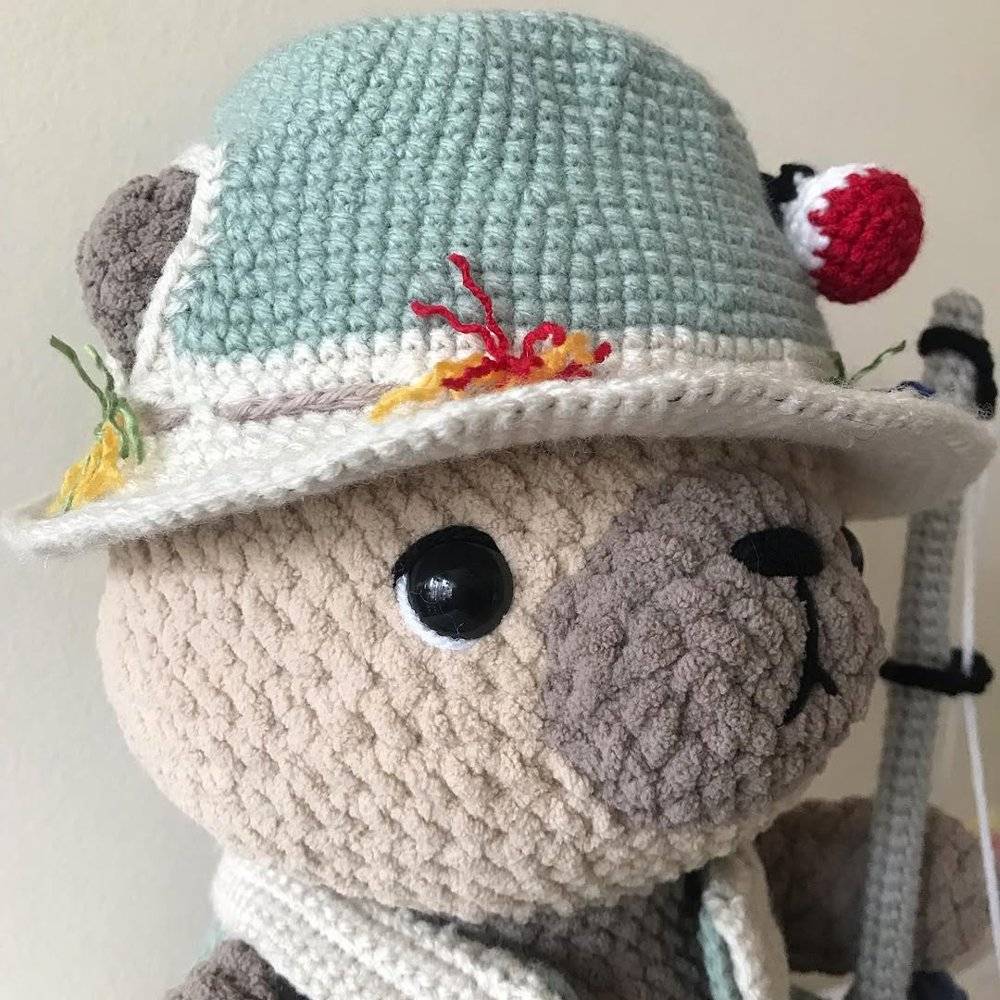 Adorable Crochet Otter Fisherman Amigurumi
