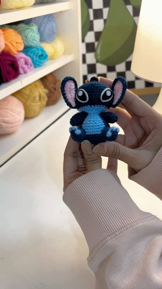 Adorable Crochet Stitch Character Keychain