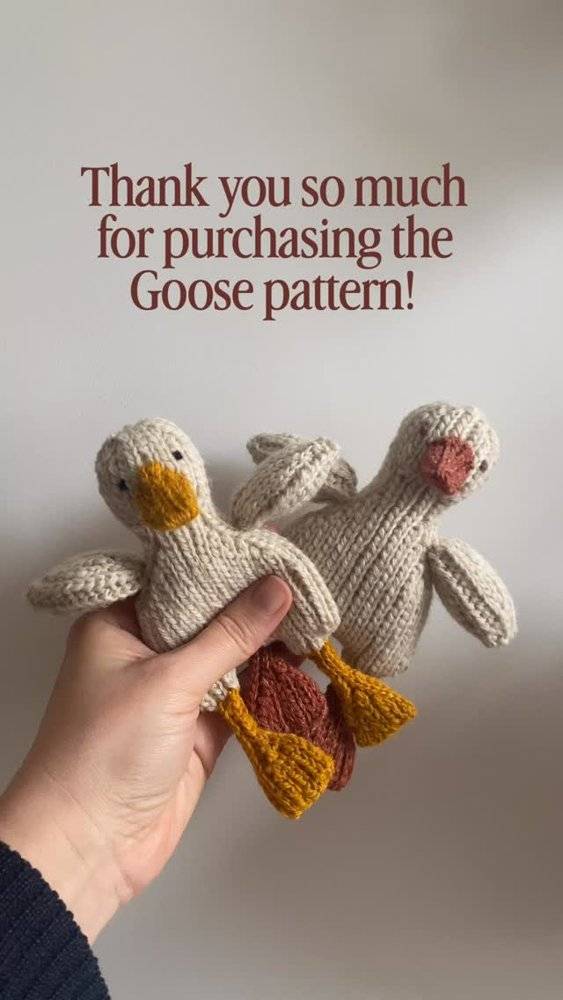 Adorable Knitted Goose Toy Pattern