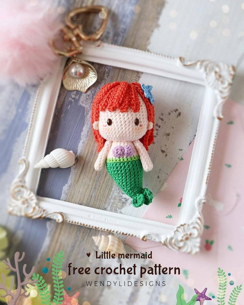 Adorable Little Mermaid Amigurumi Crochet Doll