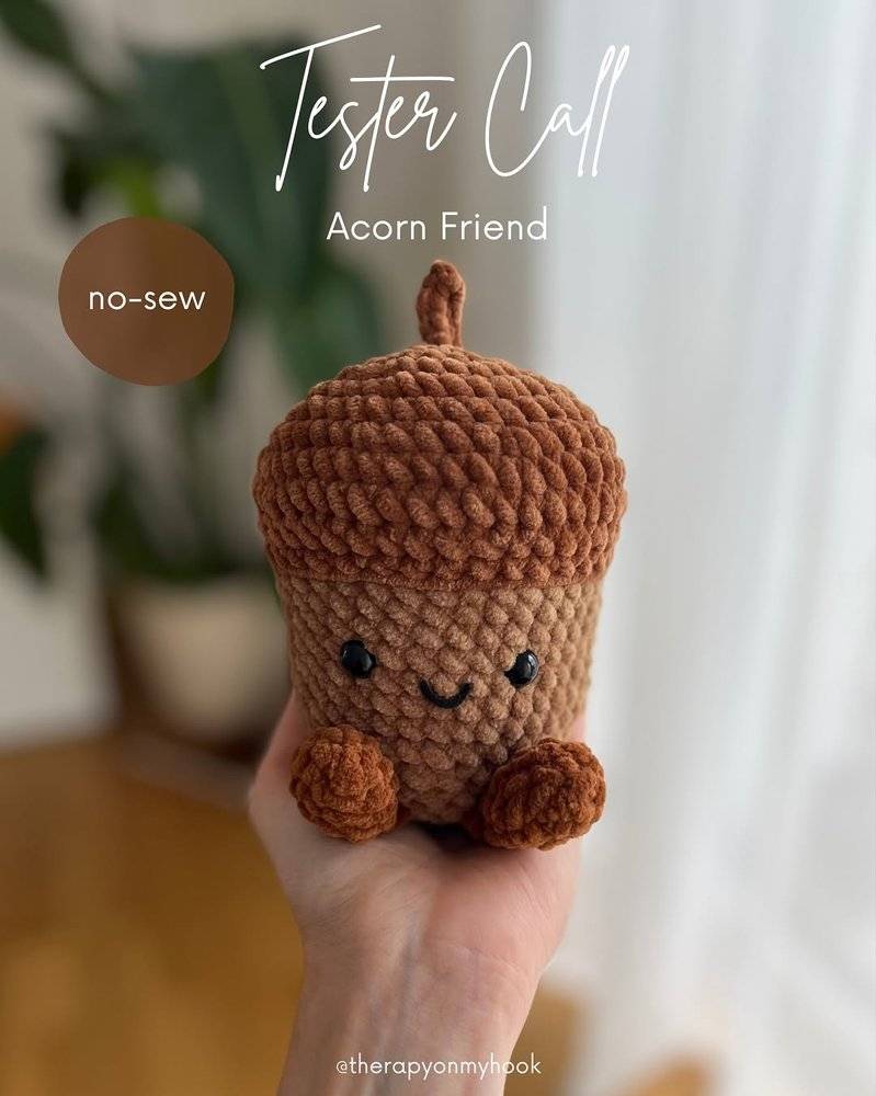 Adorable No-Sew Crochet Acorn Friend