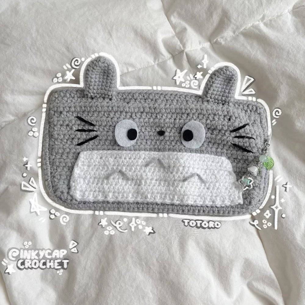 Adorable Totoro Crochet Pouch Project