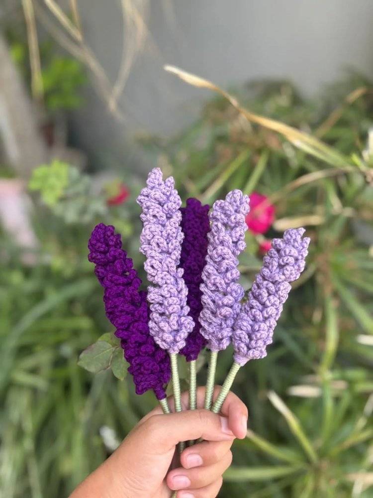 Amethyst Lavender Crochet Stems
