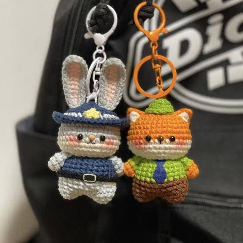 Amigurumi Animal Character Crochet Keychains