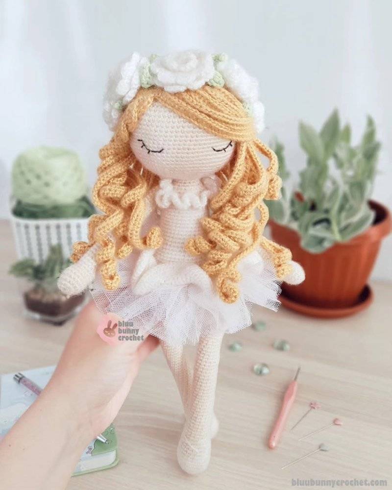 Amigurumi Ballerina Doll with Tulle Skirt