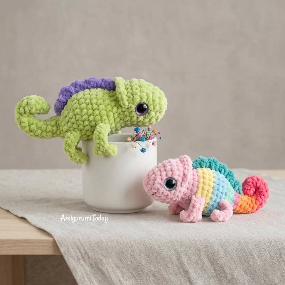 Amigurumi Chameleon Crochet Friends