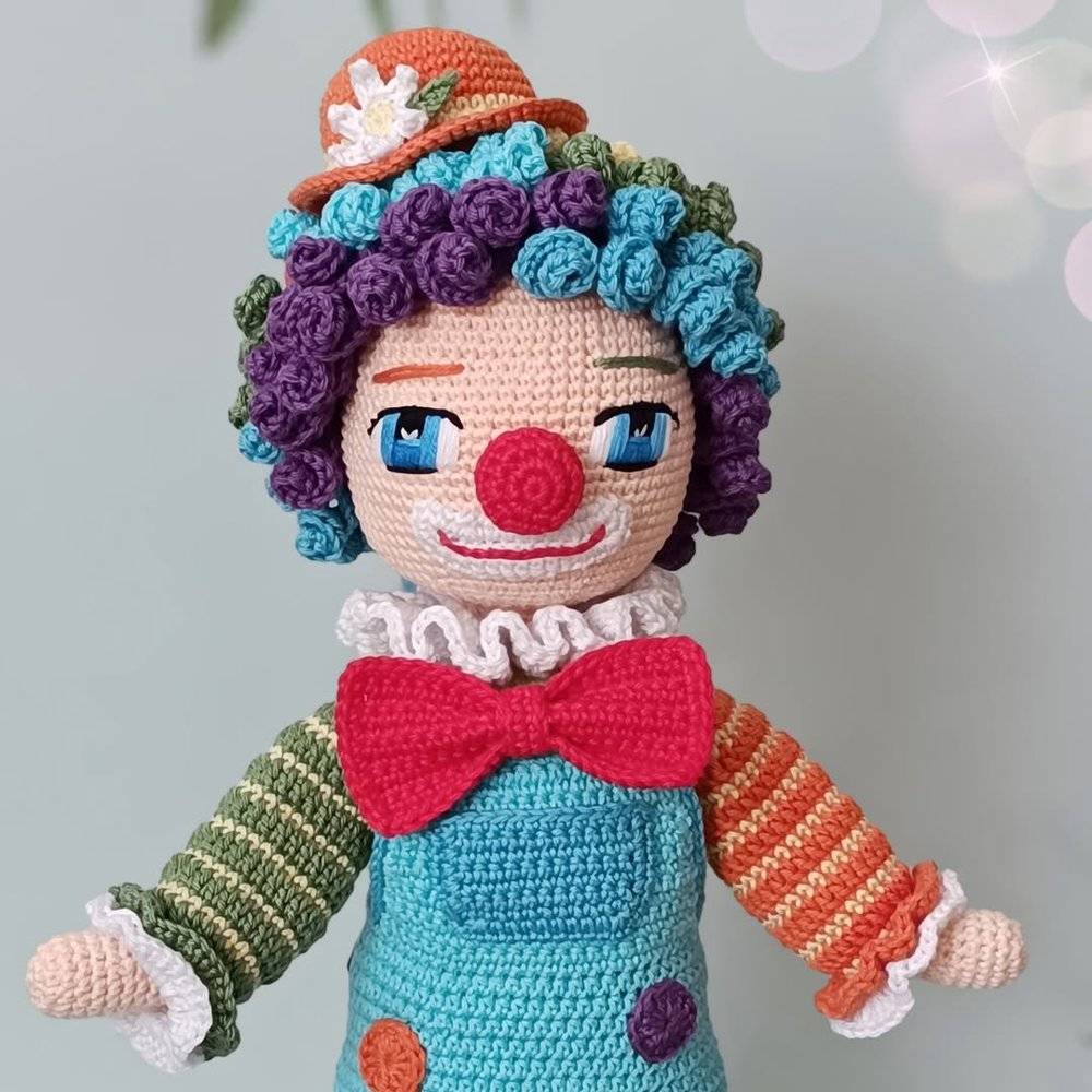 Amigurumi Crochet Clown Doll