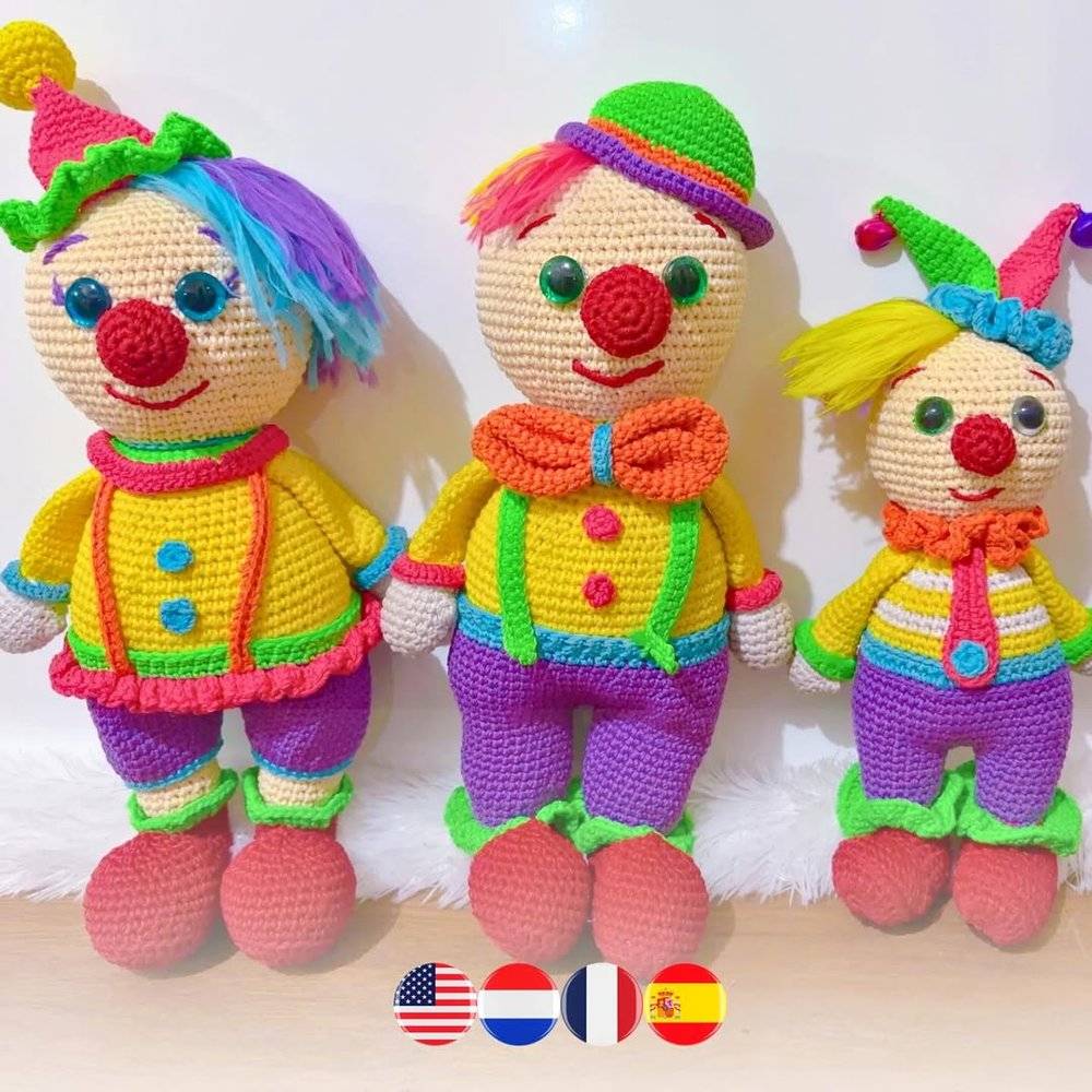 Amigurumi Crochet Clown Dolls