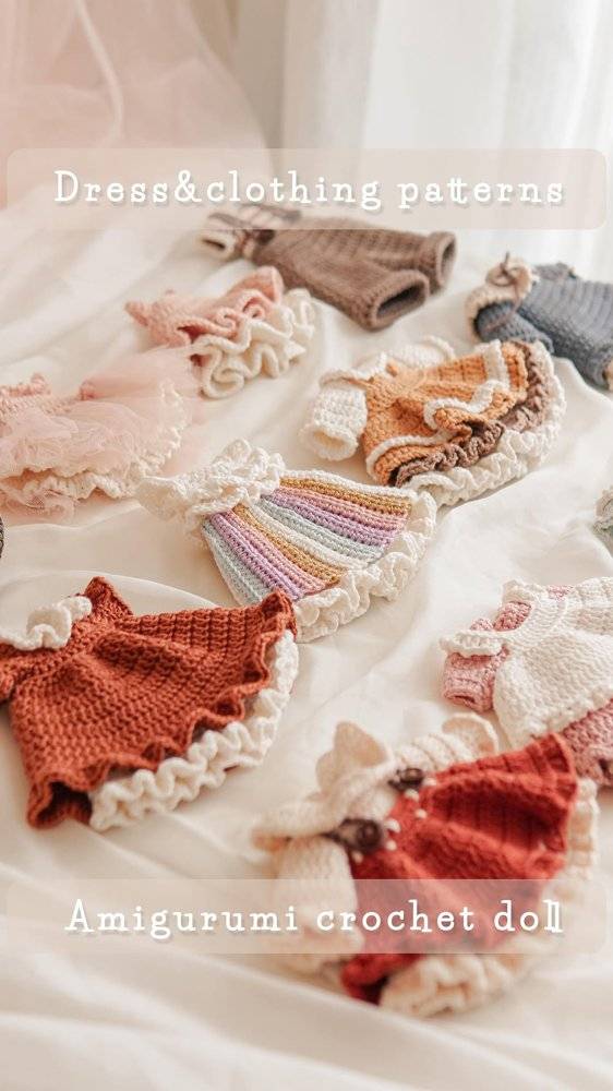 Amigurumi Crochet Doll Dress Collection