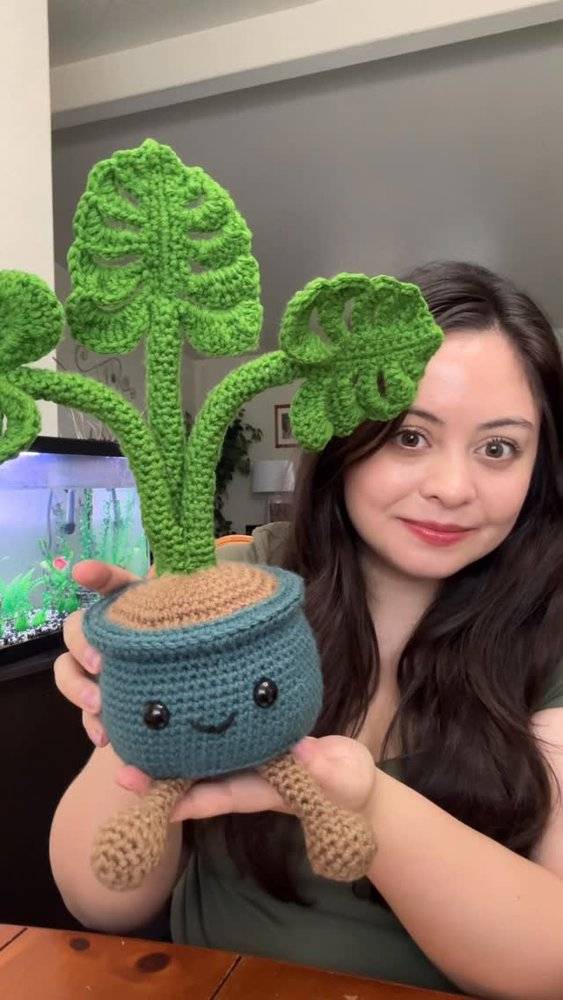 Amigurumi Crochet Monstera Plant