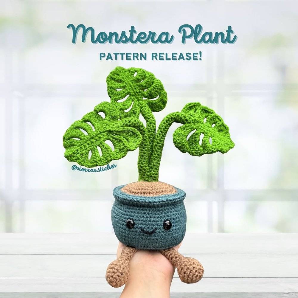 Amigurumi Crochet Monstera Plant Pattern
