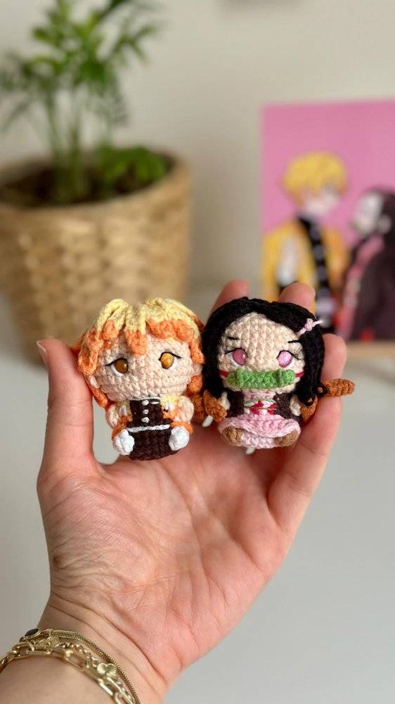 Amigurumi Demon Slayer Character Duo