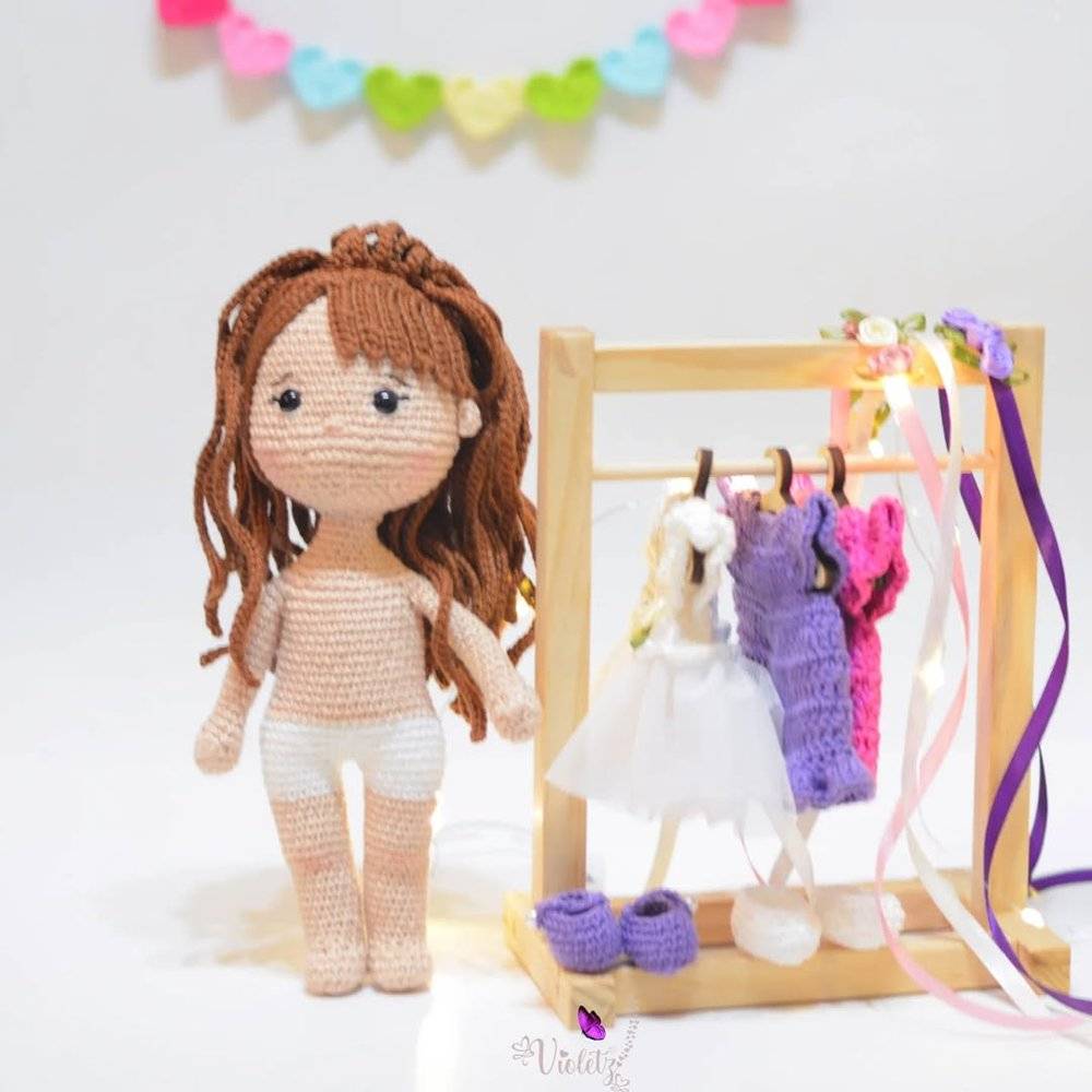 Amigurumi Doll and Crochet Wardrobe Set
