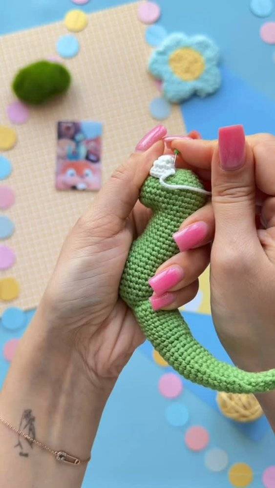 Amigurumi Green Lizard Crochet Project