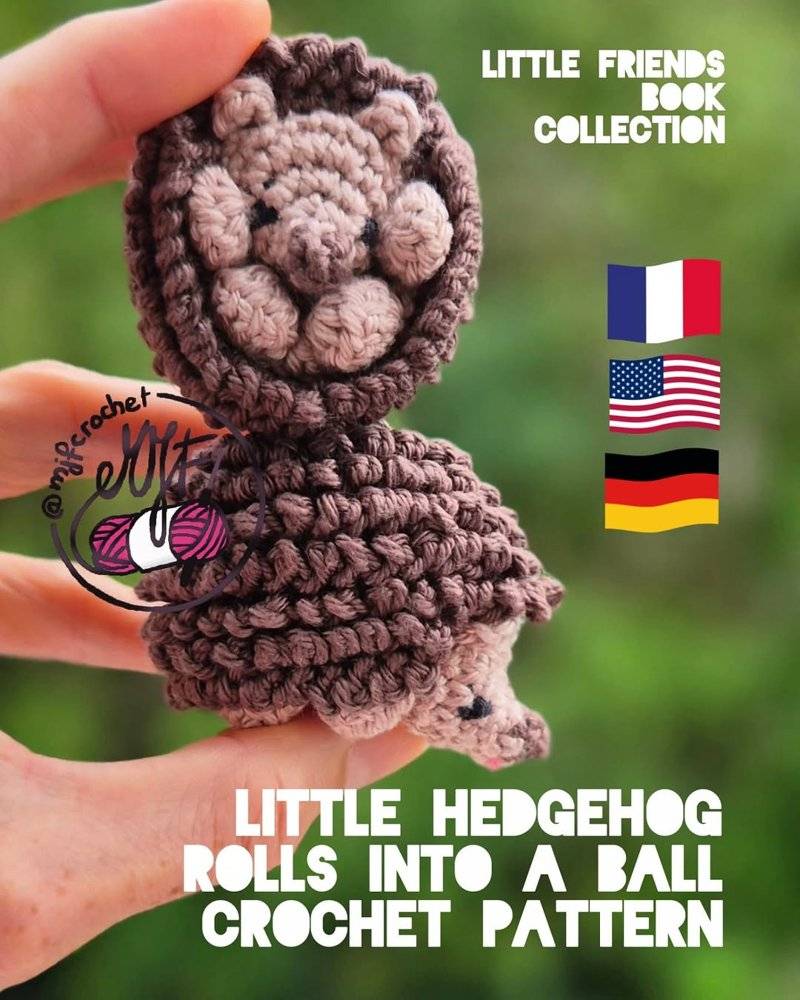 Amigurumi Hedgehog Rolls Into a Ball Crochet Pattern