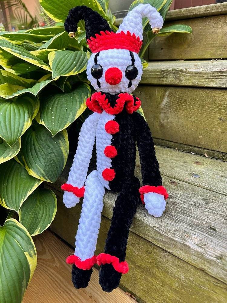 Amigurumi Jester Clown Crochet Doll