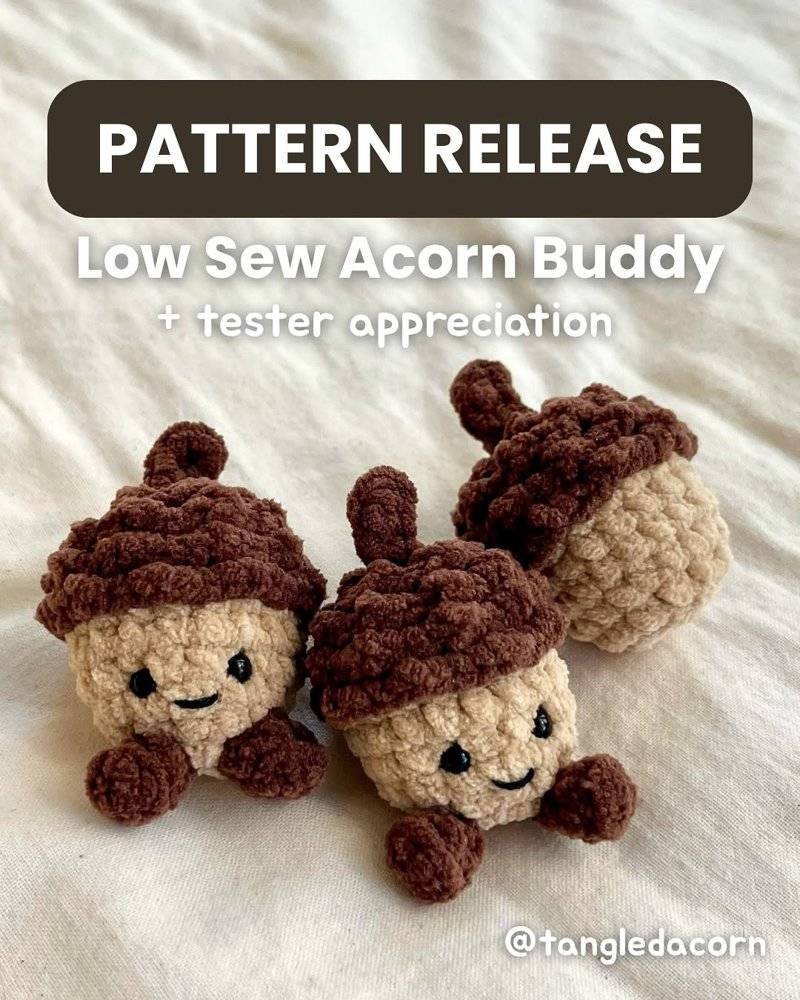 Amigurumi Low Sew Acorn Buddy Crochet