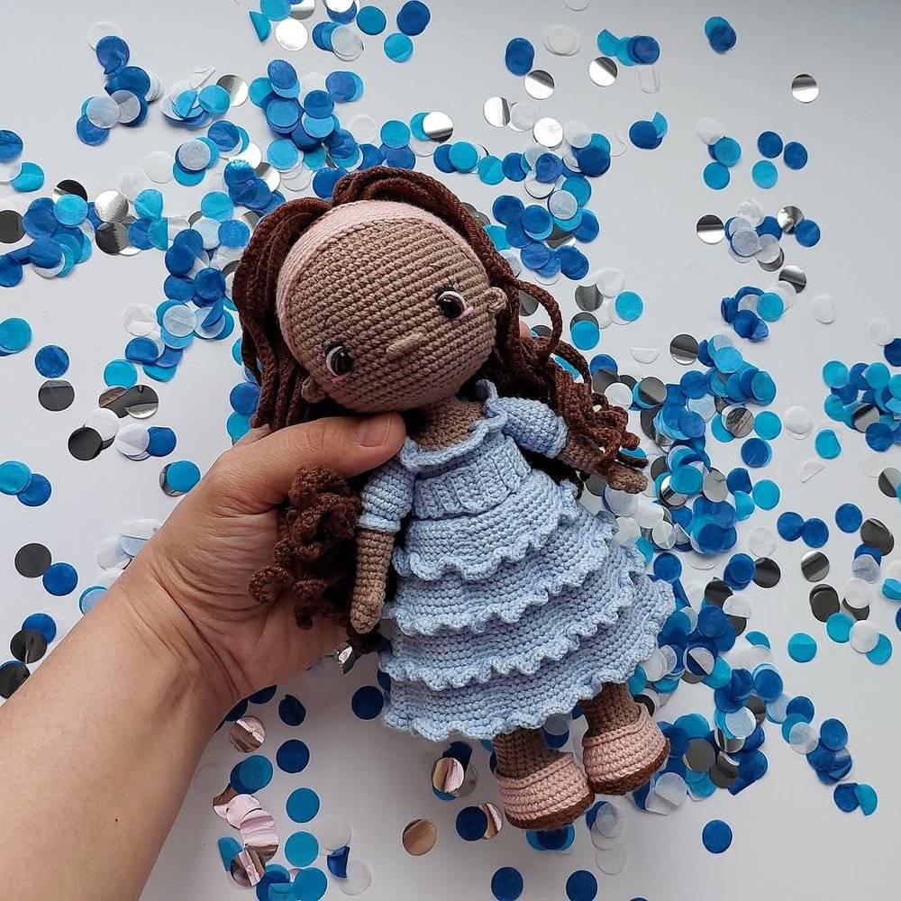 Amigurumi Mermaid Doll with Ruffled Dress