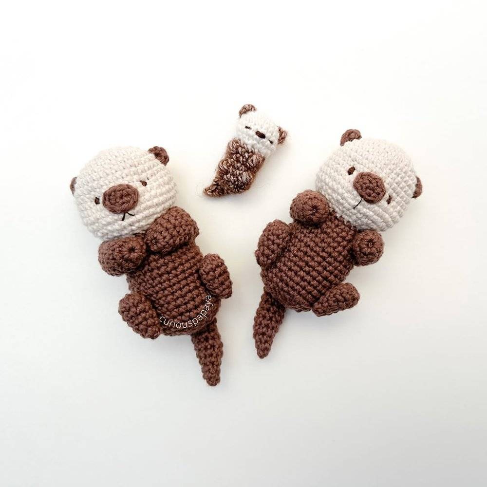 Amigurumi Otter Crochet Trio