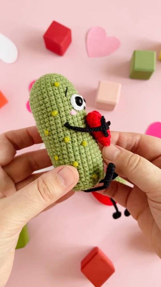Amigurumi Pickle Fidget Toy Crochet Pattern
