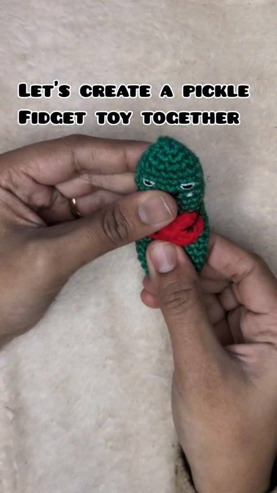 Amigurumi Pickle Fidget Toy Crochet Project