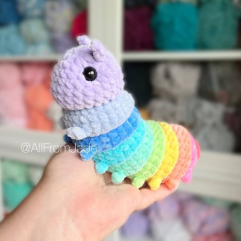 Amigurumi Rainbow Caterpillar Crochet Pattern