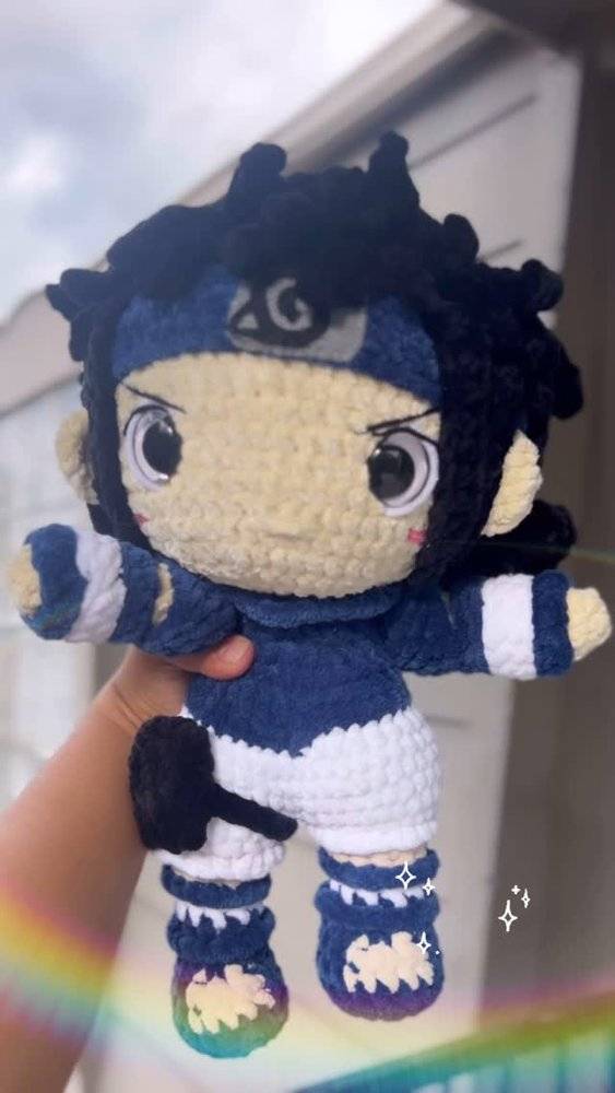 Amigurumi Sasuke Uchiha Crochet Doll
