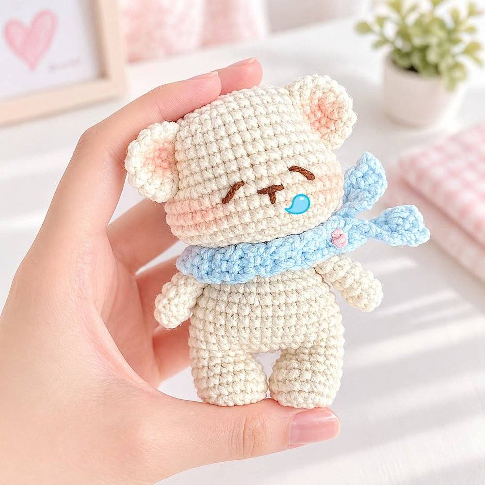 Amigurumi Sleepy Bear Crochet Plushie