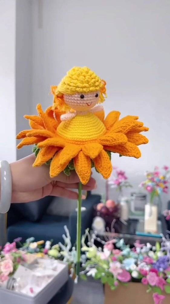 Amigurumi Sunflower Fairy Doll Crochet Pattern
