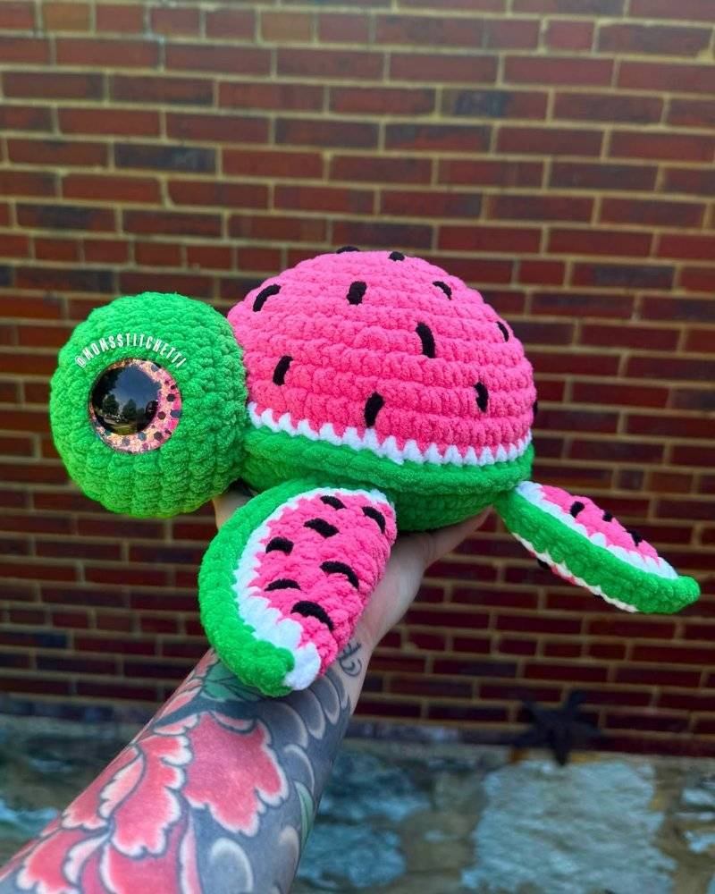 Amigurumi Watermelon Turtle Crochet Pattern