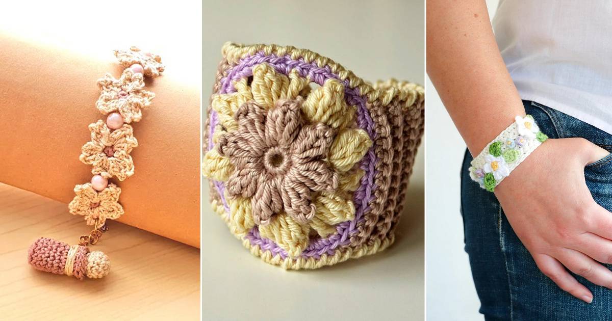 26 Crochet Flower Bracelet Patterns Image