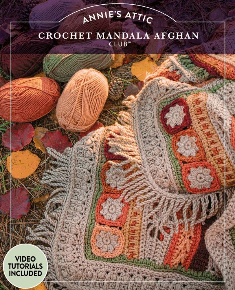 Autumn-Hued Crochet Mandala Afghan