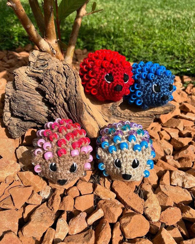Beaded Crochet Hedgehog Fidget Toys