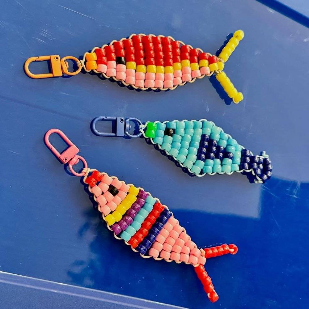 Beaded Fish Keychain Craft