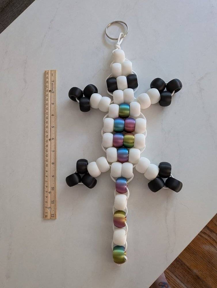 Beaded Lizard Keychain Craft Project