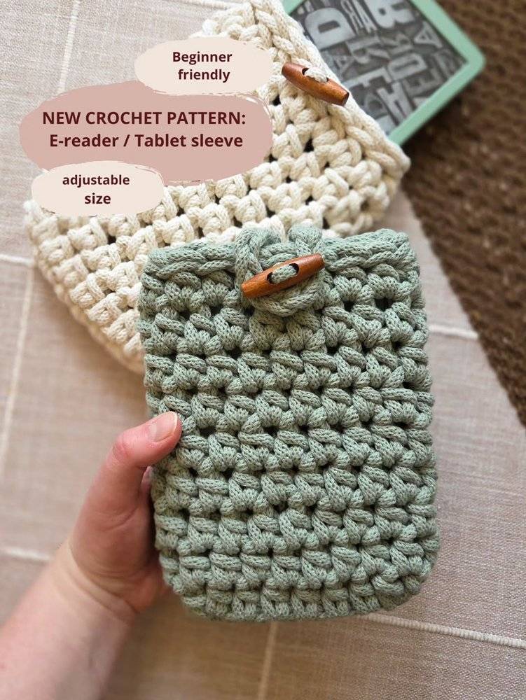 Beginner-Friendly Crochet E-reader/Tablet Sleeve