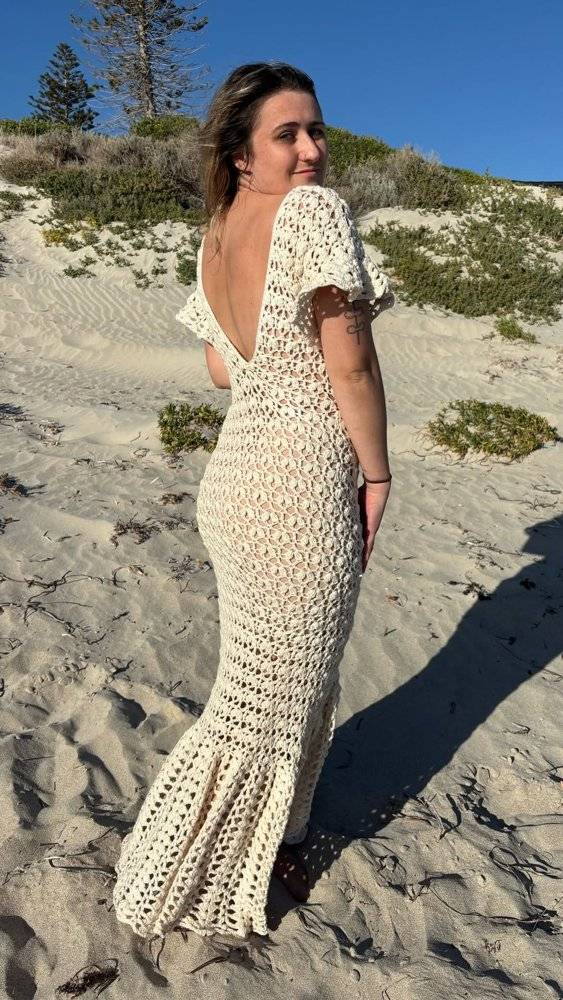 Bohemian Crochet Mermaid Wedding Dress