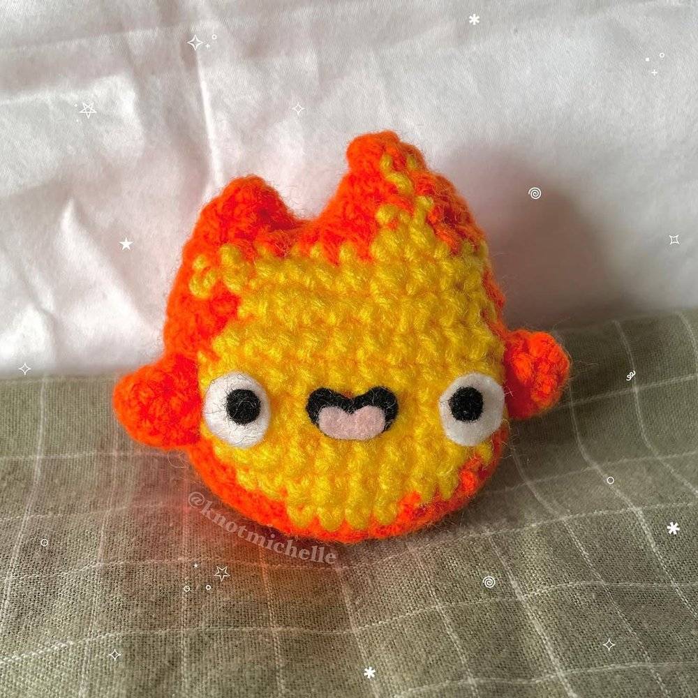 Calcifer Crochet Amigurumi Charm