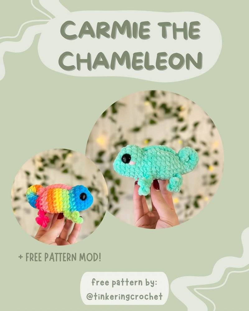 Carmie the Chameleon Crochet Amigurumi