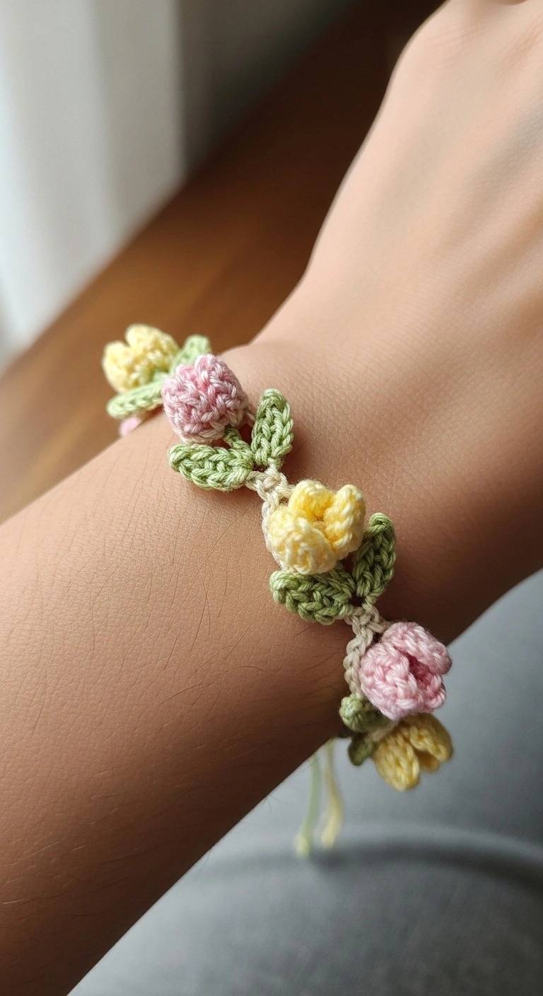 26 Crochet Flower Bracelet Patterns Image